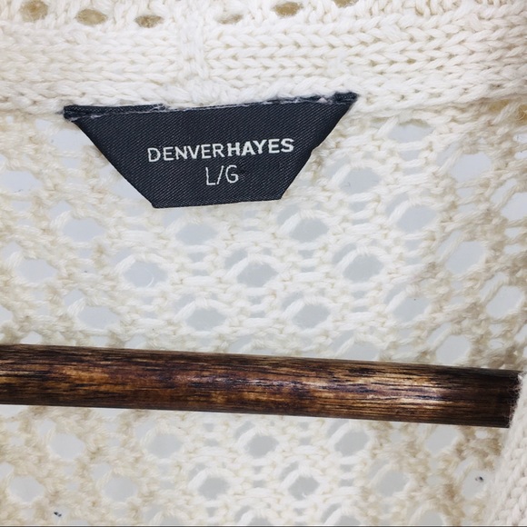 DENVER HAYES Cream Short SleeveKnit Cardigan - Picture 8 of 8